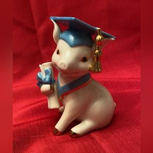 Lenox Graduation Pig, 4.25", Adorable!